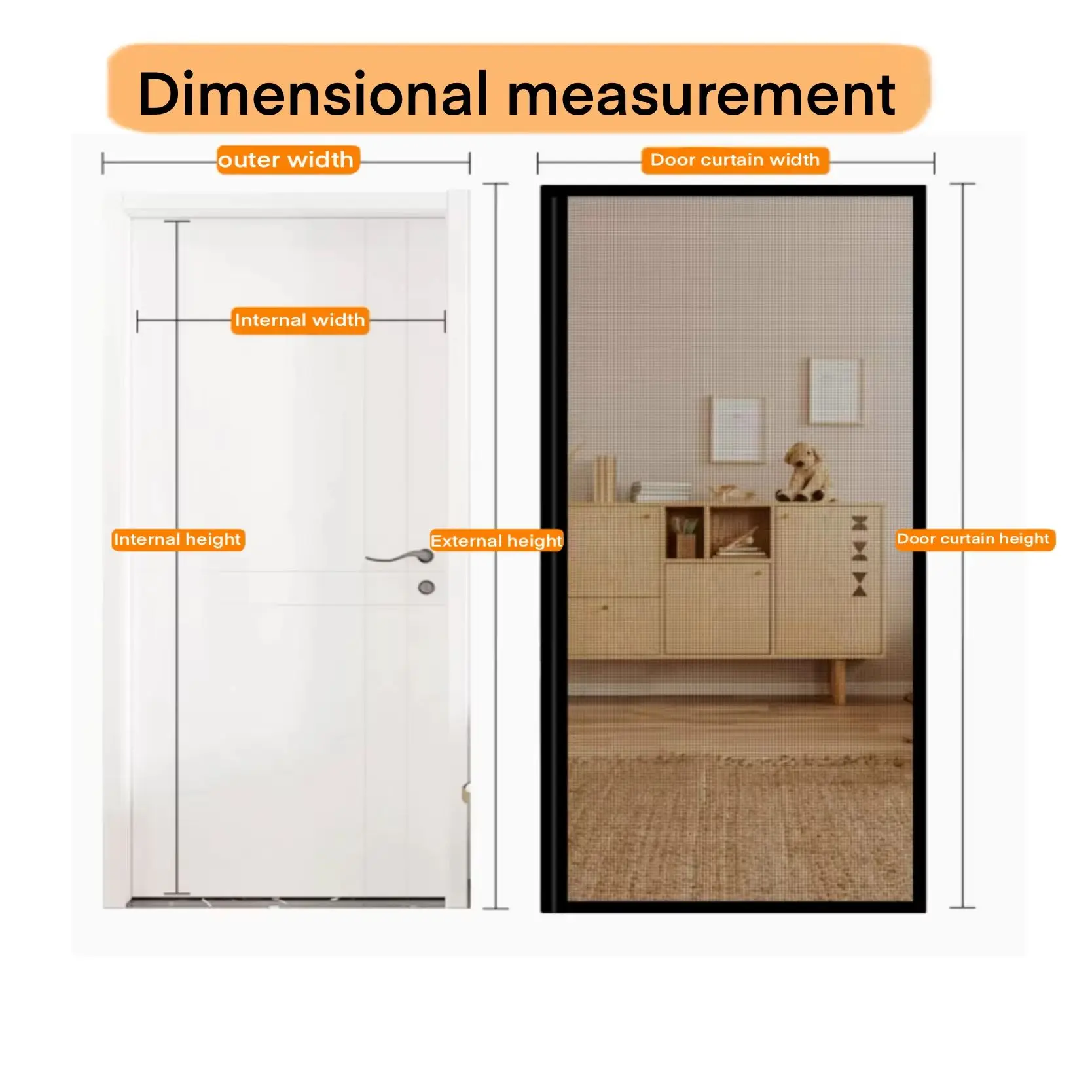 New black anti cat scratch household full magnetic strip mosquito door curtain mosquito net partition self suction magnet