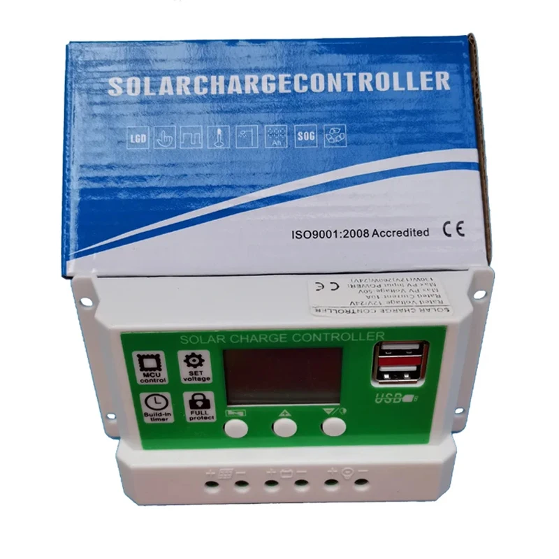 10A20A30A 12V/24V Li-Lead Acid Battery Solar Controller PMW Charge Management Solar Charger Regulator