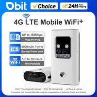 4G Lte Router Wireless Wifi Portable Modem Mini Outdoor Hotspot Pocket Mifi 150mbps Sim Card Slot 6000mah Backup Power bank