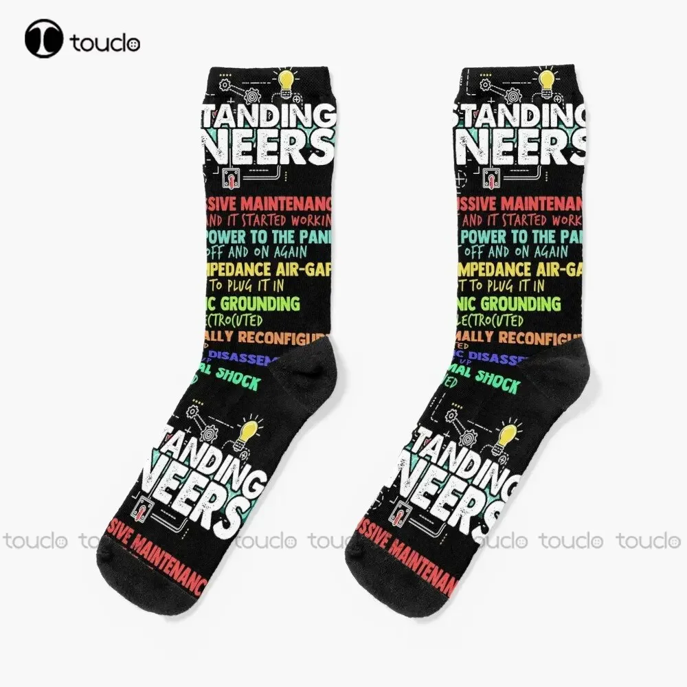 Understanding Engineers - Funny Engineer Gift Socks Skeleton Socks 360° Digital Print Custom Gift Streetwear Funny Sock Art