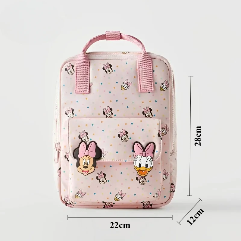 ديزني 2025 جديد الكرتون ميكي لطيف على ظهره المرأة ميني حقيبة مدرسية من القماش موضة حقيبة ظهر بسعة كبيرة الفتيات Mochila