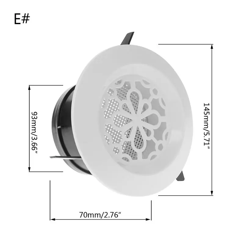 Adjustable ABS Air Vent Extract Valve Grille Round Diffuser Ducting Air Ventilation Cover Air Volume Bath Outlet Drop Shipping