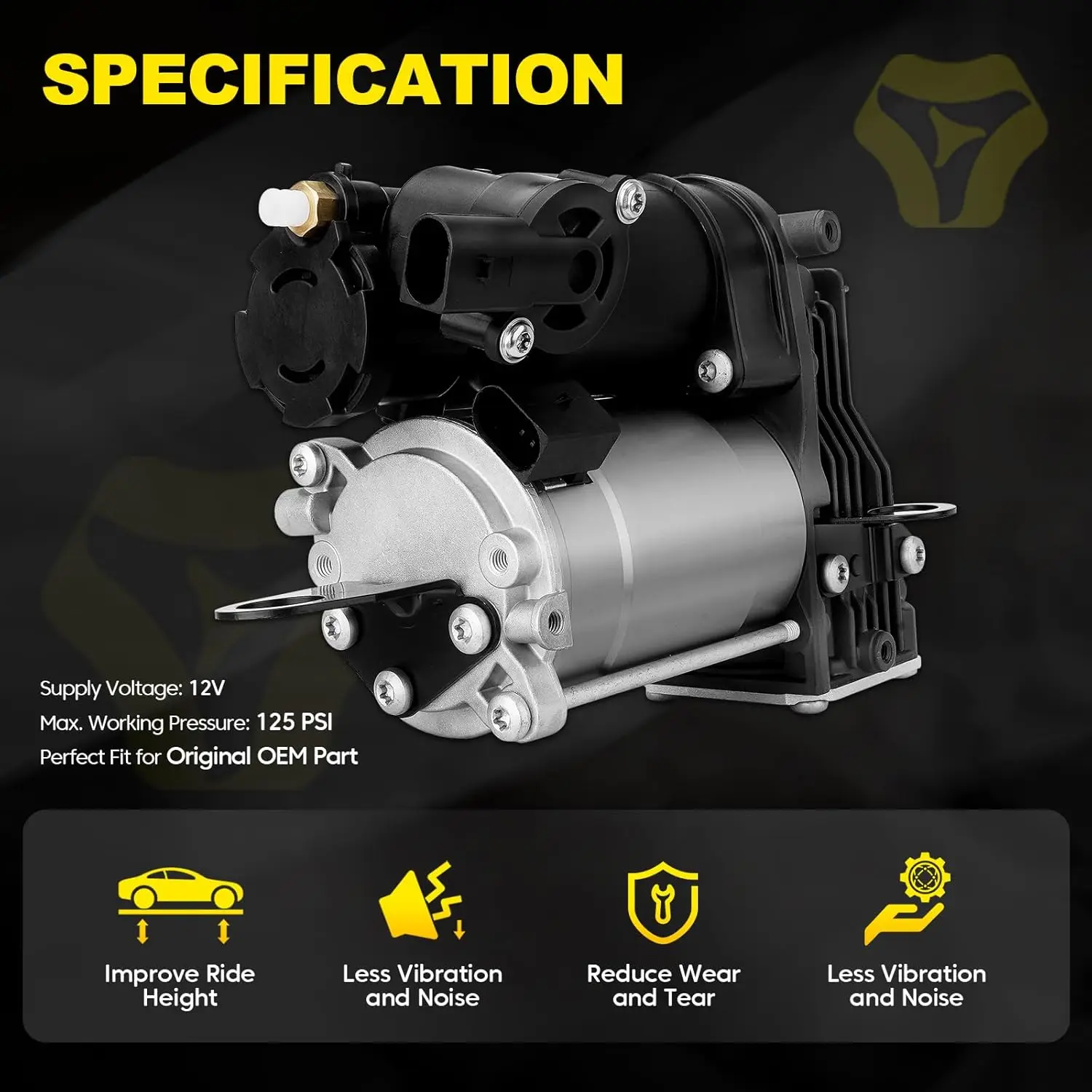 W166 Air Suspension Compressor Pump For Mercedes-Benz CL216 S350 S400 S450 S550 S600 S63 AMG Air Ride Pump W221 X166  2213201704 view 3
