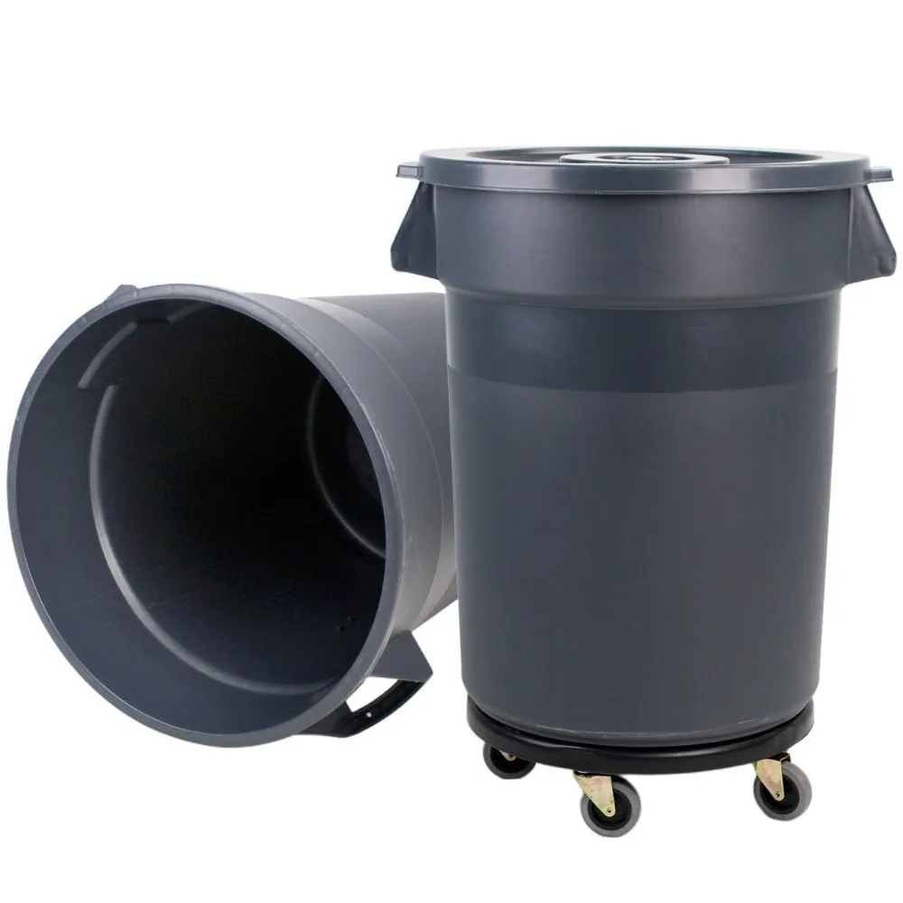 

Yonderly 32 Gallon Durable Outdoor Waste Bin with Lid and Wheels, Featuring Sturdy Handles for Easy Waste Management