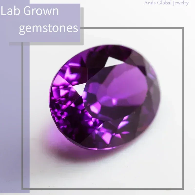 

L-Purplish Red Color Lab Grown Sapphire Oval Cut Charms Gemstones Beads Diy Jewelry Making Material Selectable Certi