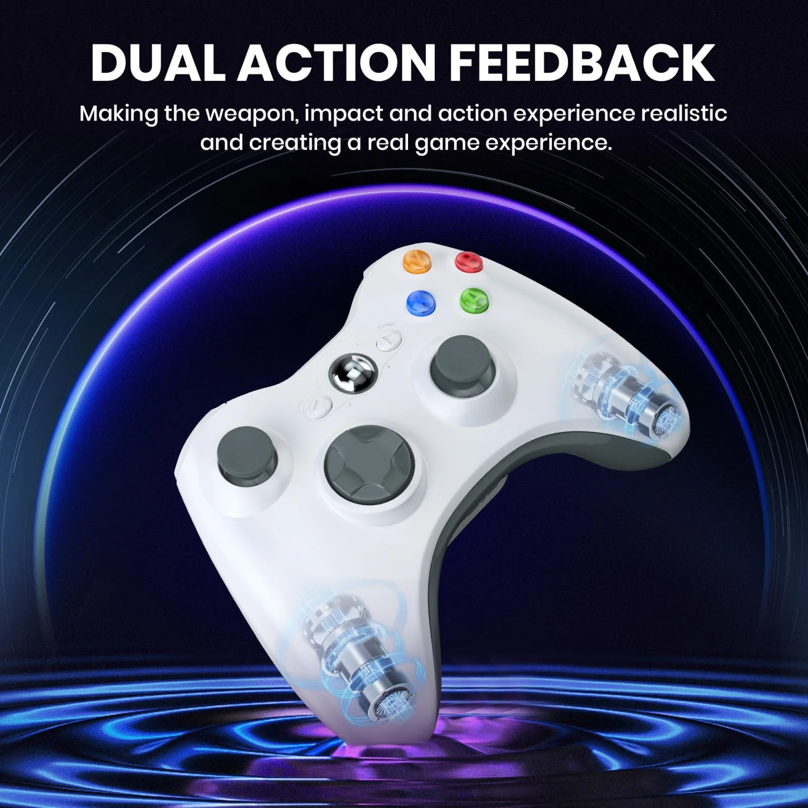 Беспроводной контроллер 2,4G для Xbox 360/360 Slim/PC, геймпад для видеоигр, 3D Rocker, консоль с двойным вибродатчиком, игровые аксессуары