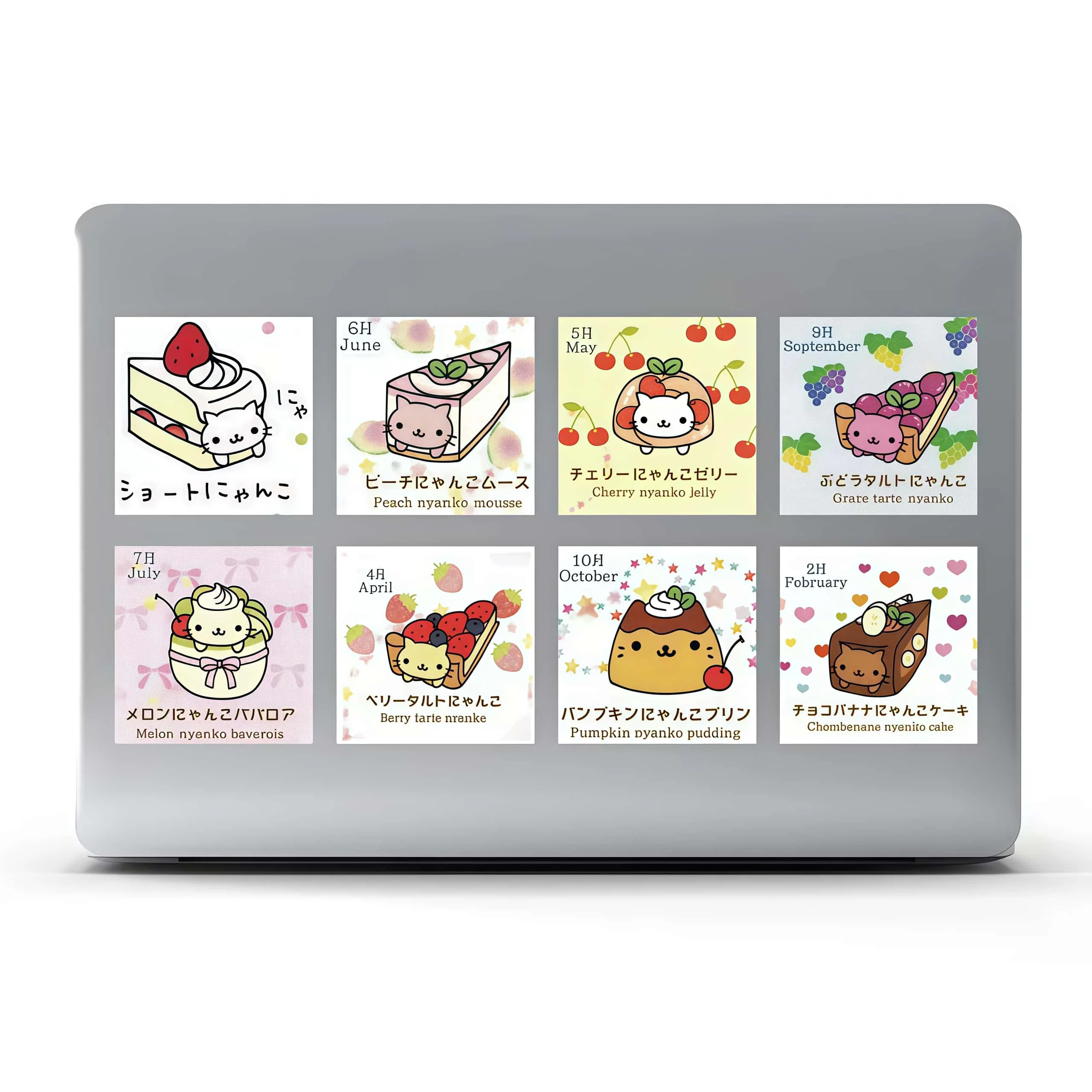 500Pcs/Roll Kawaii Cat Dessert Stickers, Cute Cake - Themed Cartoon Decals for DIY, Journal & Gift Decor image 6