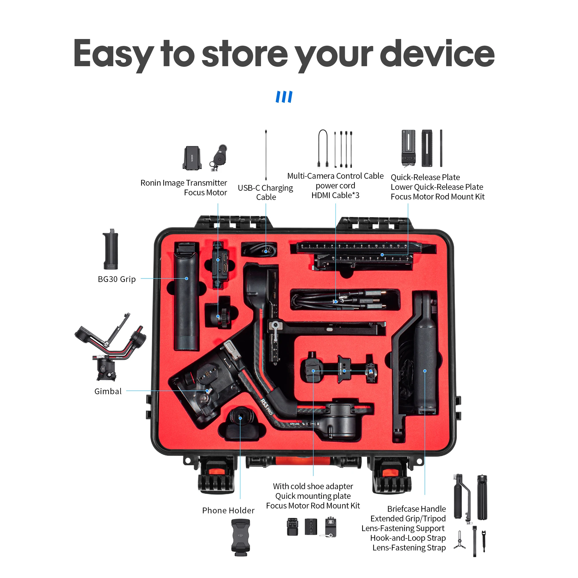 Hard Case for DJI RS 3 Pro Parts ABS Waterproof Carrying Case For DJI RS 3 Pro Combo Acccessoires Gimbal Portable Boxes