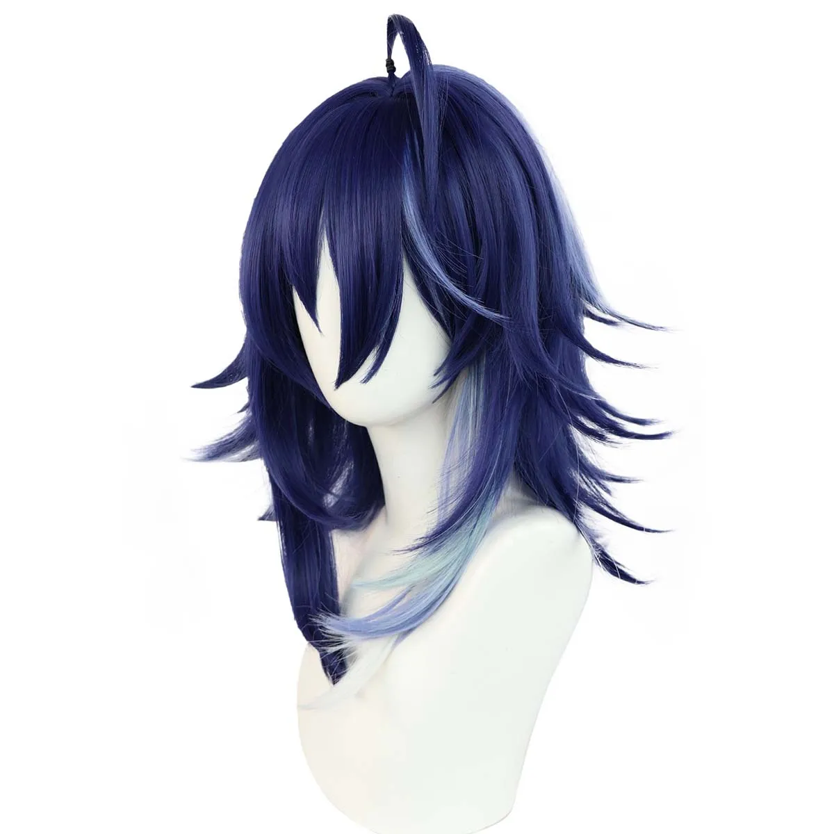 2026 quality Goods Halloween Party Game Genshin Impact Cosplay Ororon Short Blue Hair Wig