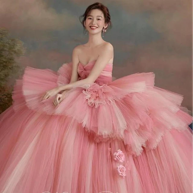 Pink simple gown hotsell