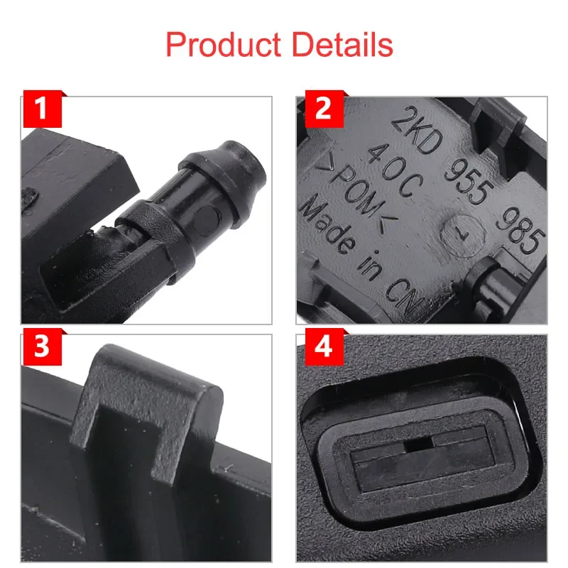 2PCS Parabrezza Rondella Ugello di Spruzzo D'acqua A Getto Per VW Magotan Passat B6 Jetta Golf 6/7 Skoda Superb Seat 2KD955985 2KD 955 985