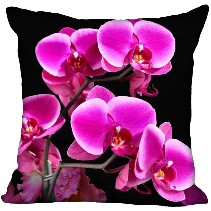 Orchid pattern printing pillow cover housse de coussin 40x40 pillow cases pillow covers decorative  dakimakura