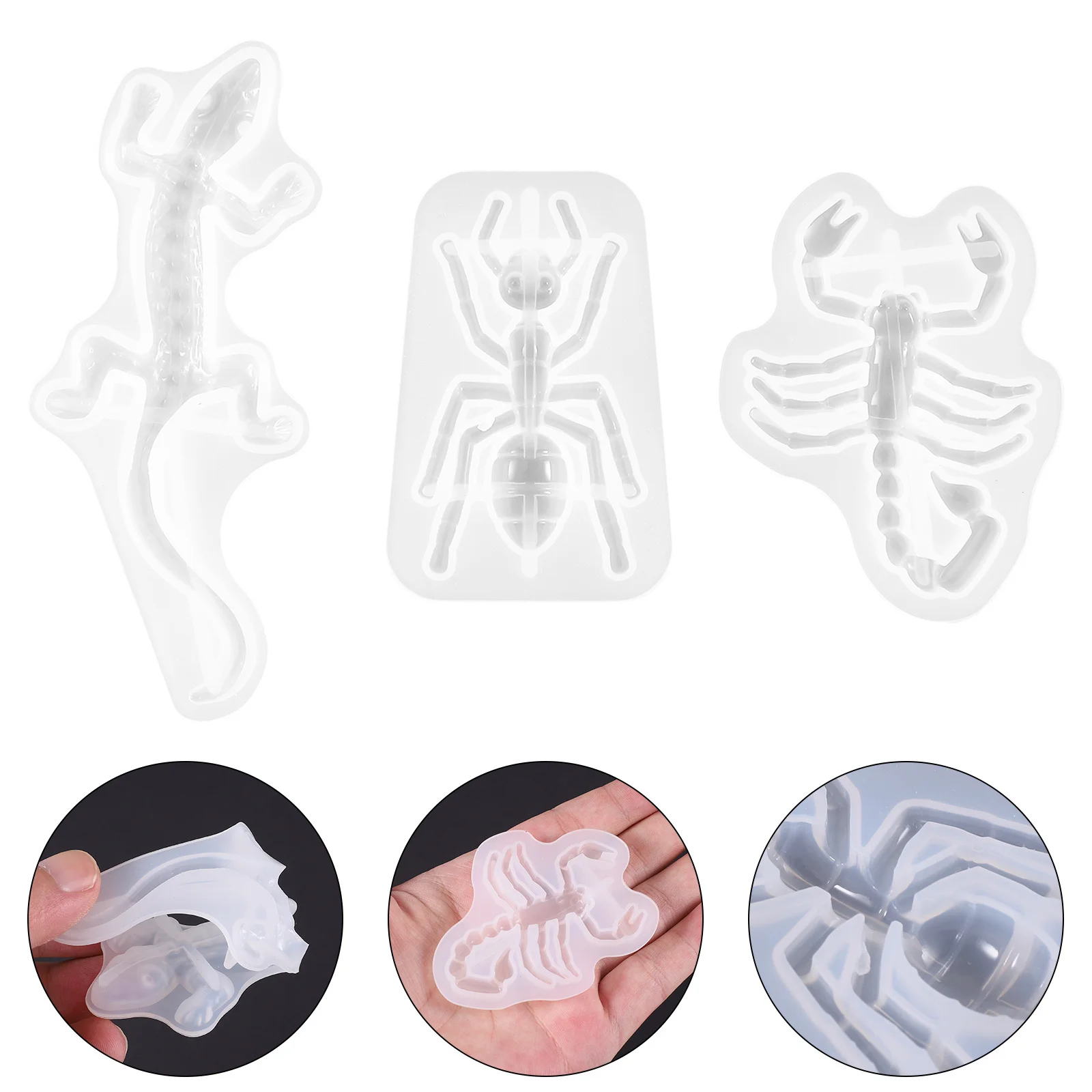 

3Pcs DIY Fondant Mold Silicone Animal Cake Decoration Chocolate Candy Baking Supplies Nonstick Flexible