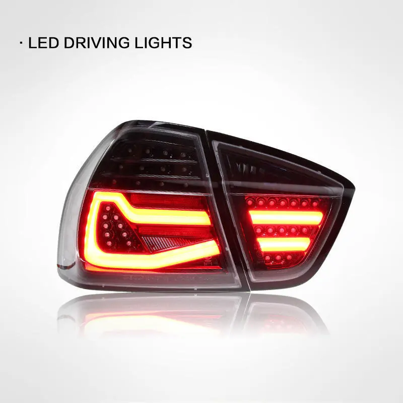 Luci posteriori a LED per auto per BMW Serie 3 E90 2005-2012 nuovo LED completo Freno Lampada di coda per retromarcia Luce di segnalazione dinamica Gruppo lampada di coda