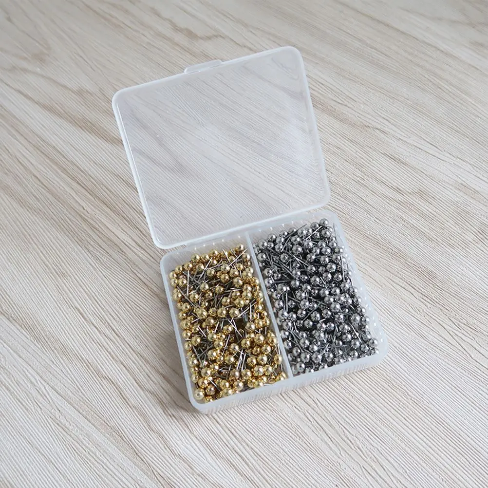 400 Pcs Round Push Pins Map Tacks Bright Color Stainless Steel Needle Point Reusable Office