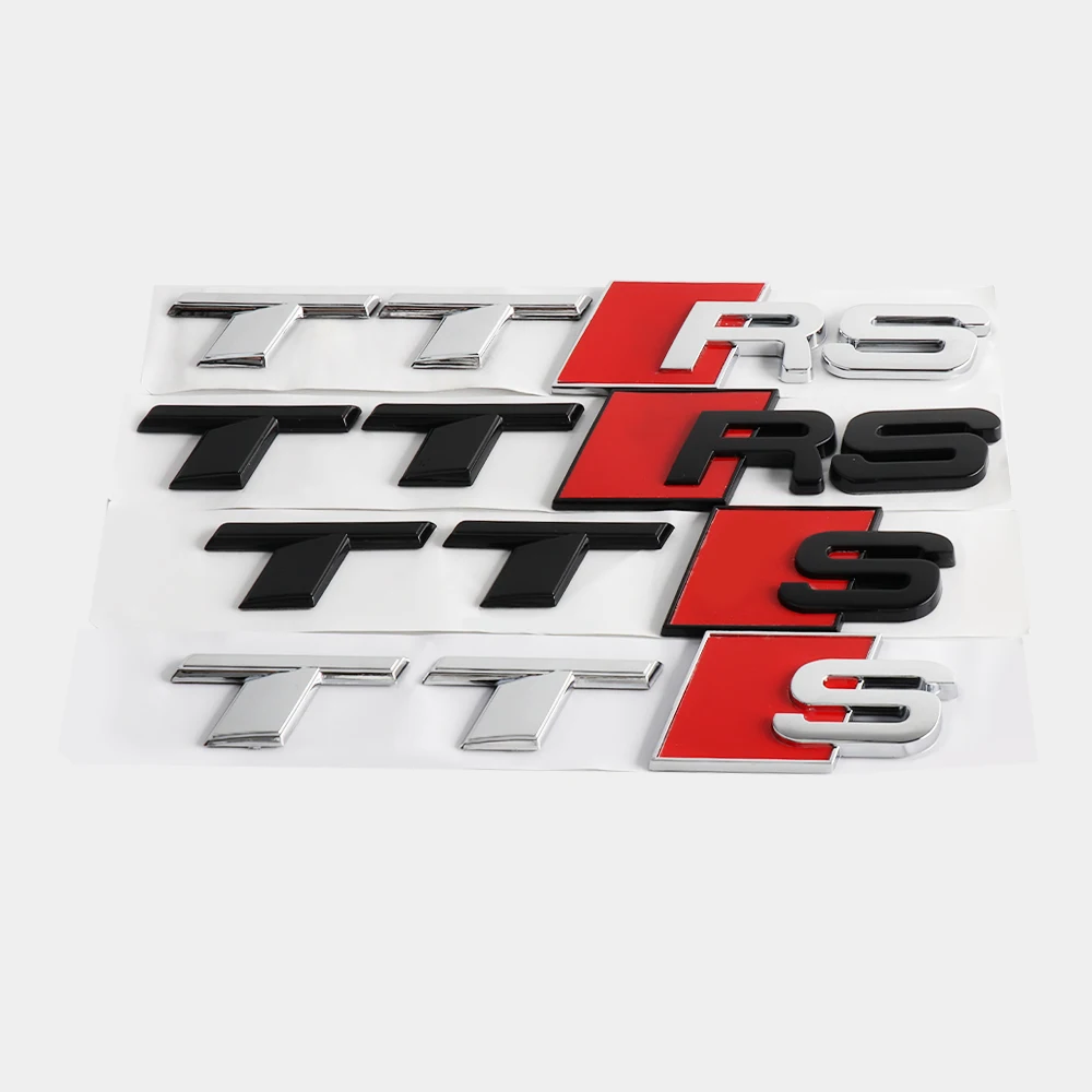 Car Styling 3D ABS TTS TTRS Letter Emblem Decals Car Body Rear Trunk Sticker Accessorie for Audi S TT RS Sline A3 A4 B8 8P 8V B6