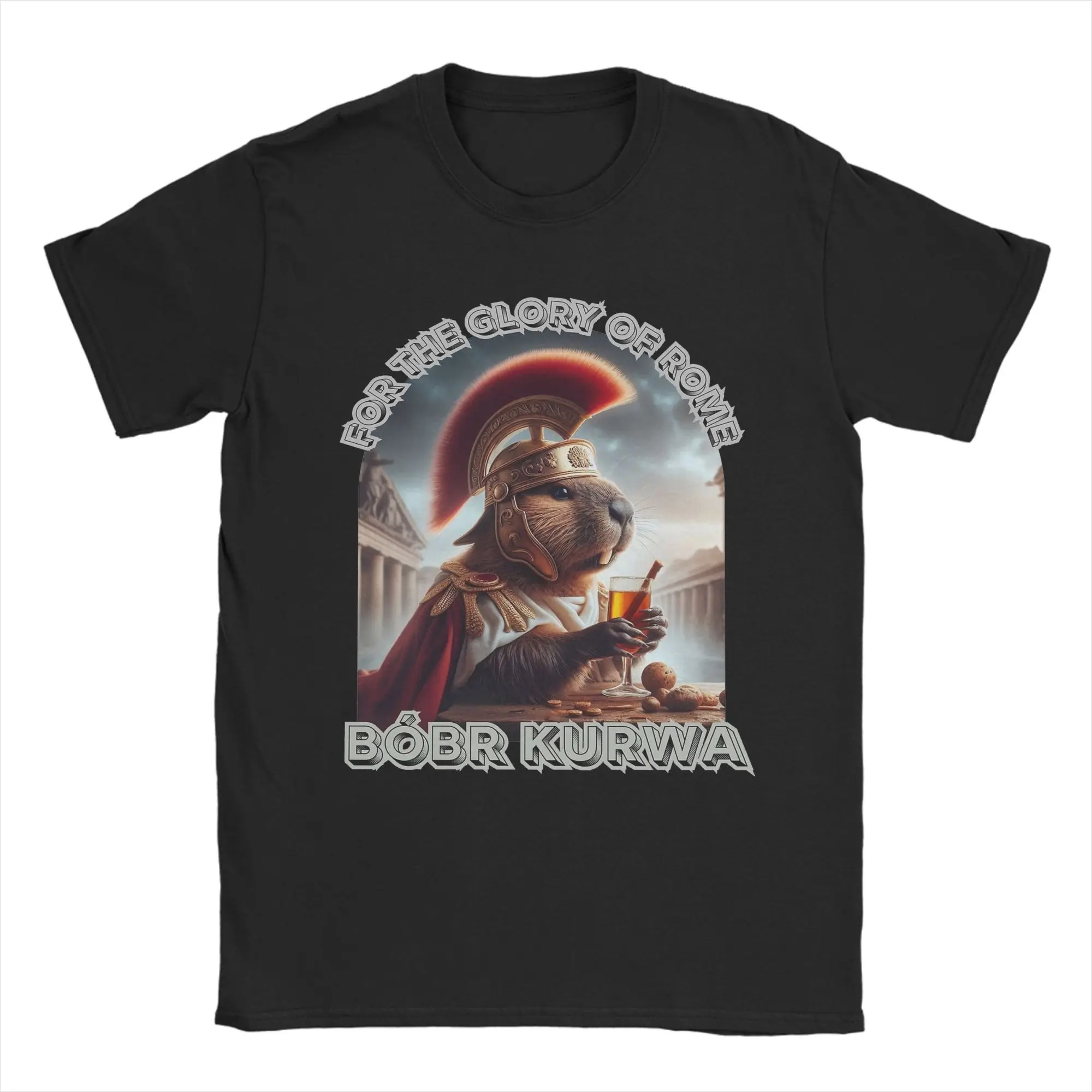 Leisure Bobr Kurwa Gladiator the Roman Empire T-Shirt Men Crew Neck 100% Cotton T Shirts  Short Sleeve Tee Shirt Adult Tops