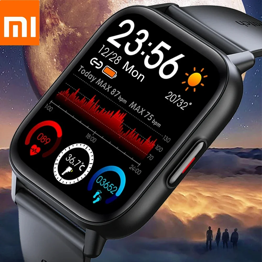 Xiaomi New 1.69 Inch Smart Watch Men Body Temperature Full Touch Smartwatch Women Accurate Oxygen Monitor Clock 2025