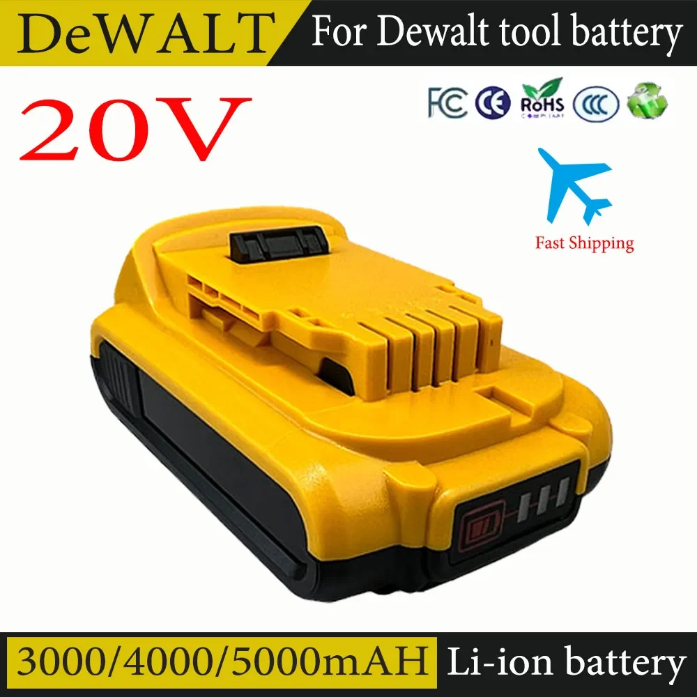 Replacement 20V 5Ah DCB203 Lithium Ion Battery For DeWalt 18v 20 Volt Max DCB206 DCB205 DCB204 DCB200Power Tools