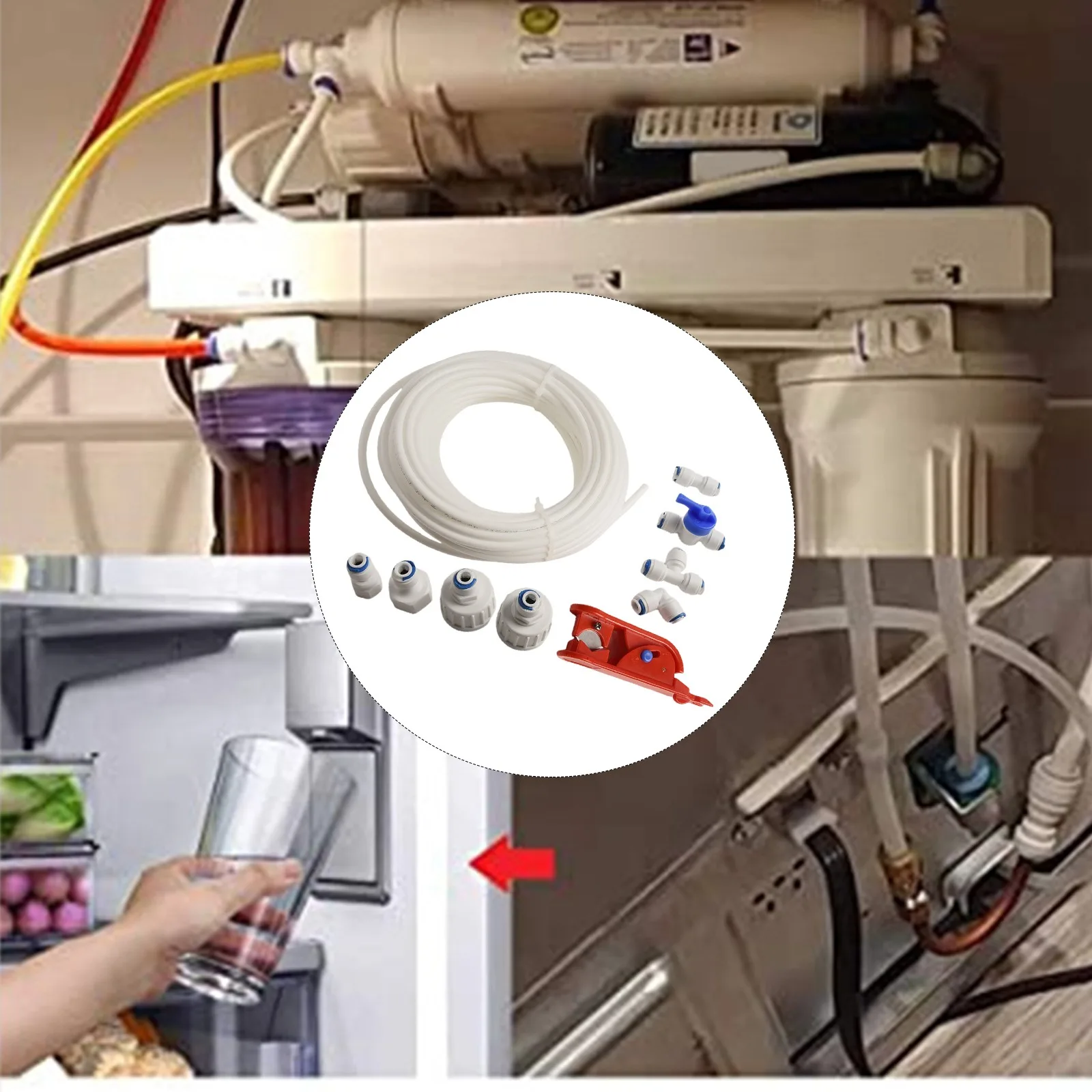Connection Set Connection Kit 15m Water Pip Connection Easy Installation Plastics Refrigerator/Coolers High Quality