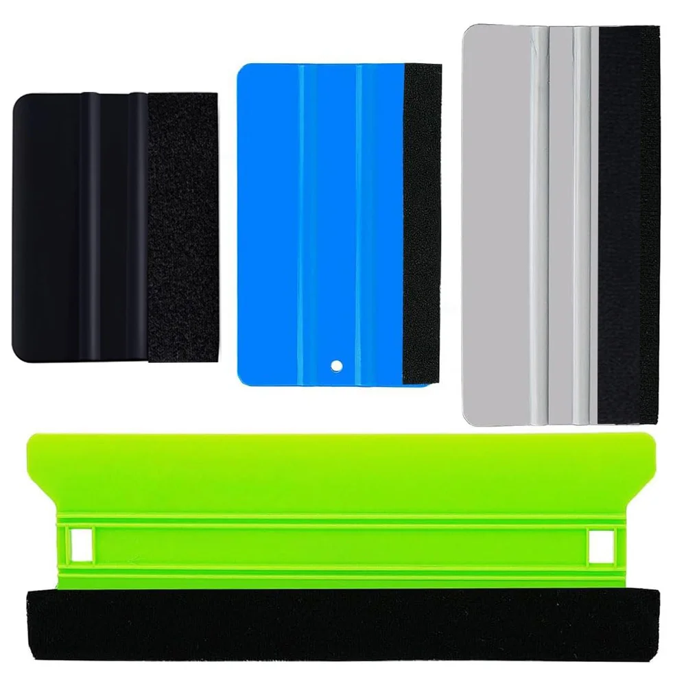 Nouvel ensemble de raclettes en plastique 8IN/6IN/5IN/4IN pour vitres, film teinté, vinyle, outils de pose de papier peint, applicateur de