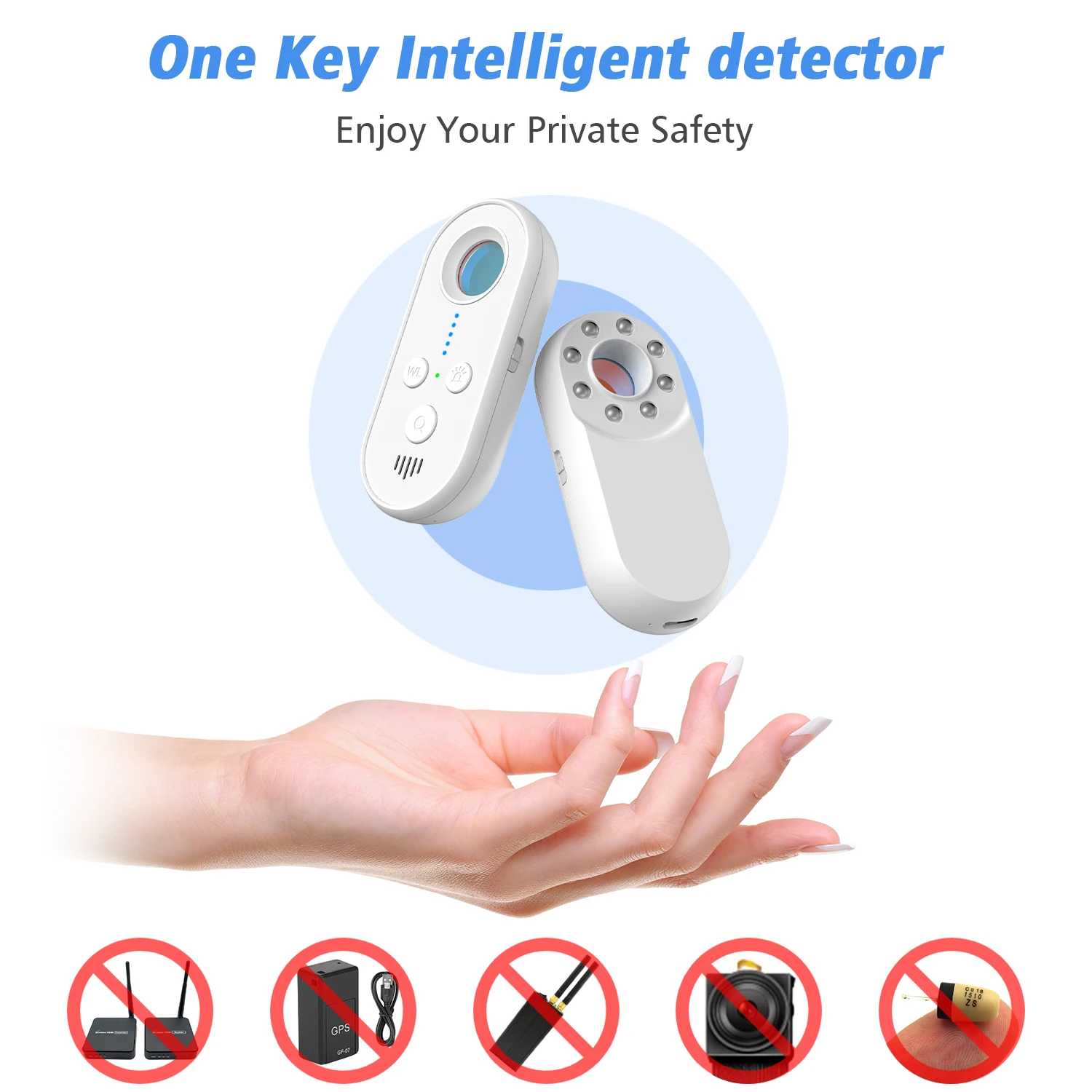 Anti Spy Bug Detector for GPS Tracker Hidden Camera Finder Eavesdropping Device 2023 Newest