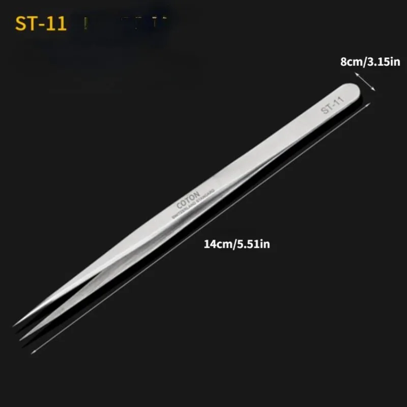 Pince à sourcils, outils d'extension de faux cils, Hyperfine, haute précision, Anti-acide, 1 pièce