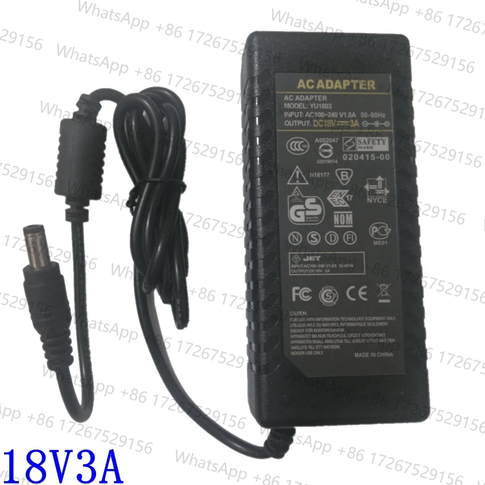 18V Switching Power Supply AC DC Adapter 18V 3A 4A 5A 54W 72W 90W LED Speaker Audio Power Charger
