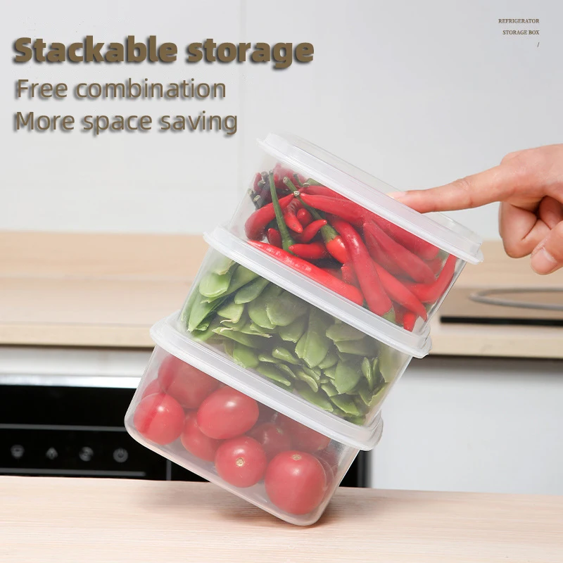 550ml Refrigerator Freezing Antibacterial Storage Box Frozen Meat Food-Grade Dedicated Classification Sealed Fresh-Keeping Box