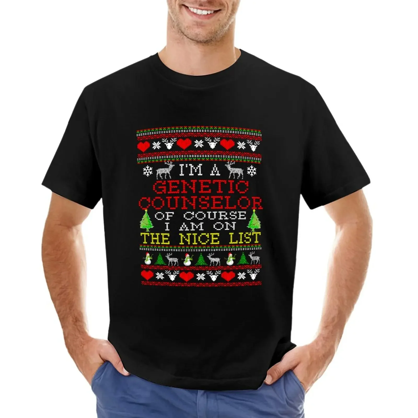 

Ugly Christmas Sweater Gift For Genetic Counselor Shirt T-Shirt plain plus size tops tops animal prinfor boys mens tall t shirts