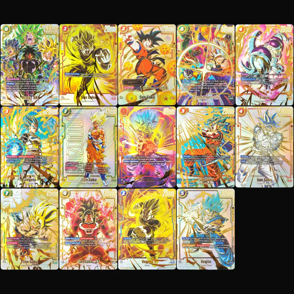Cartão Colecionável DIY Dragon Ball Super Fusion World Son Goku FB05-119 FB06-120 FB01-139 FB03-140 Super Alternate Art Broly BR
