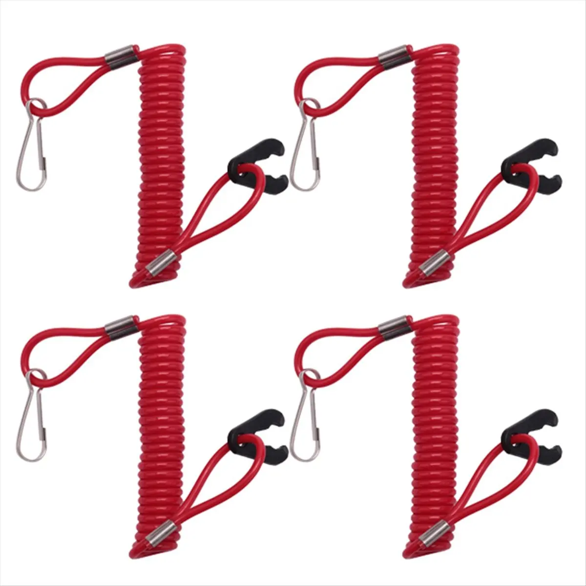 11.114Pcs Boat Outboard Engine Motor Lanyard Kill Stop Switch-Safety Tether for