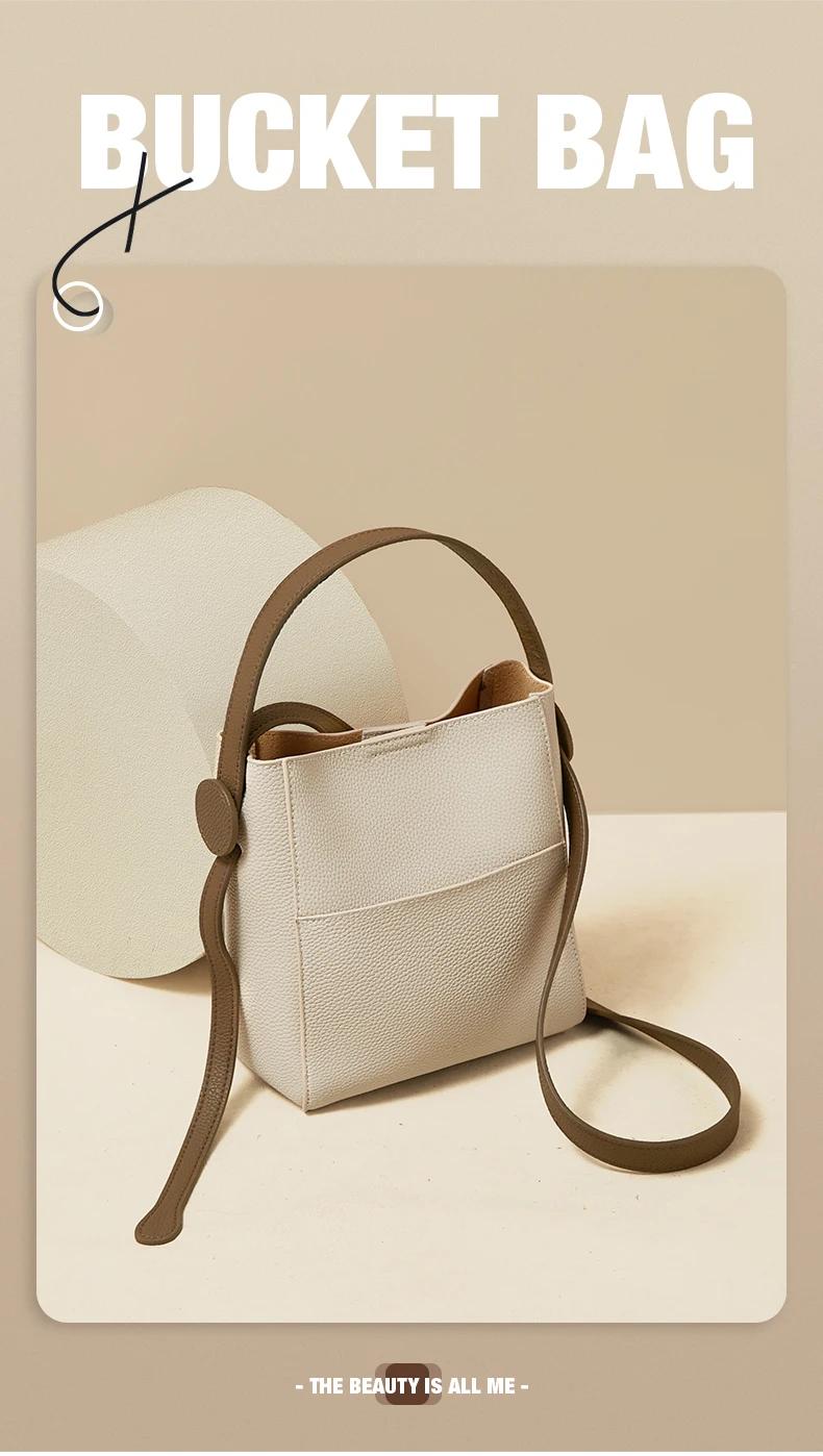 Foxer Split Leder Dame Umhängetasche Frauen große Kapazität Eimer Umhängetasche Top-Qualität stilvolle Handtasche elegante Tasche – Detail 1
