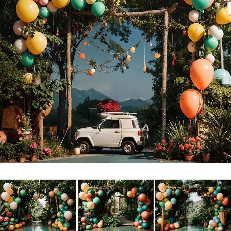 Photography Studio Essential Backdrops Forest Balloons With Offroad Unlocking Various Shooting Styles Forest Fantasy Backdrops