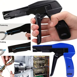 Cable Tie Tool,Fastening Cable Tie Gun and Flush Cut Zip Tie Gun with Steel Handle for Nylon Cable Tie