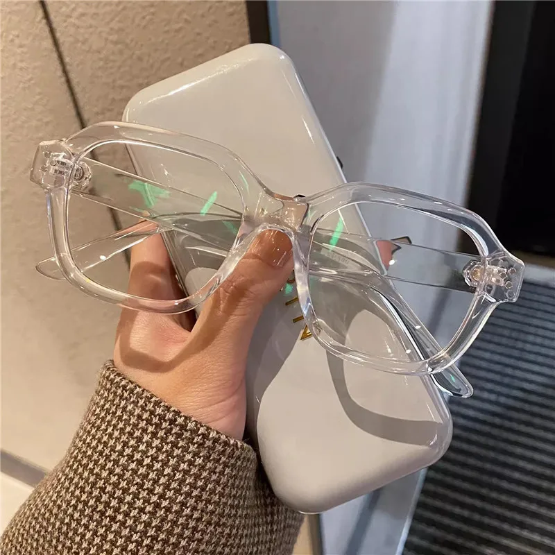 Retro Anti Blue Light Computer Glasses Frame Women Oversized Men Trendy Fashionable Stylish Eyeglasses Classic Spectacles Ouclos