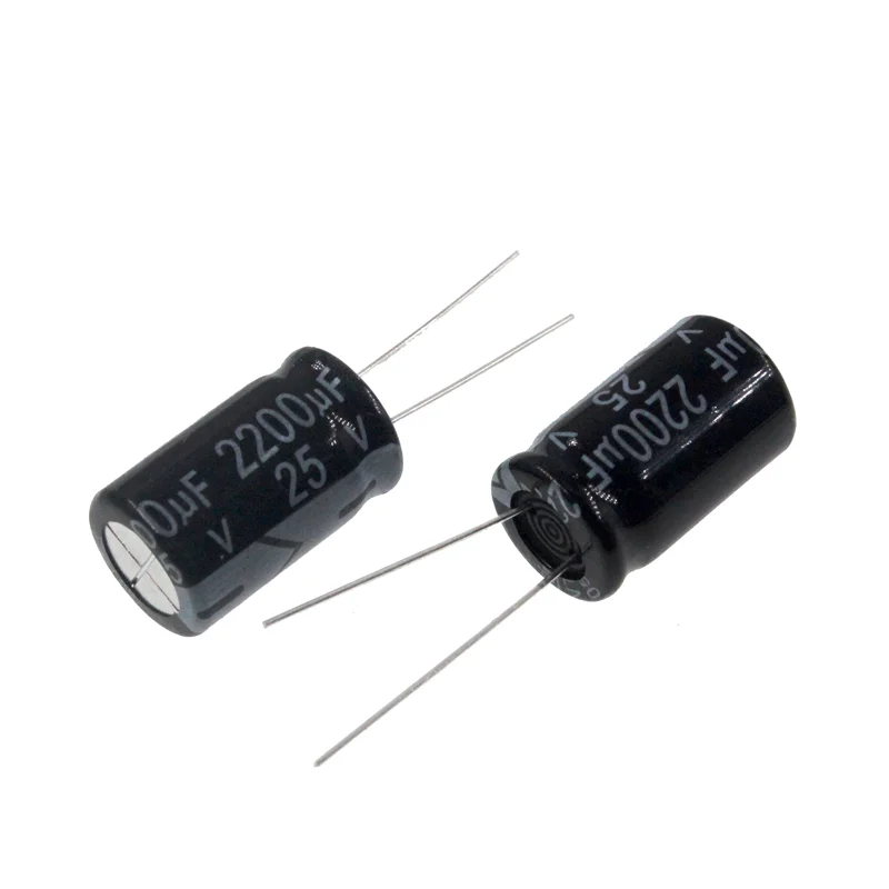 10pcs 2200uF 25V 2200MFD 25Volt 10*25mm Aluminum Electrolytic Capacitor Radial 2200mf25v 2200uf25v 25v2200mf 25v2200uf