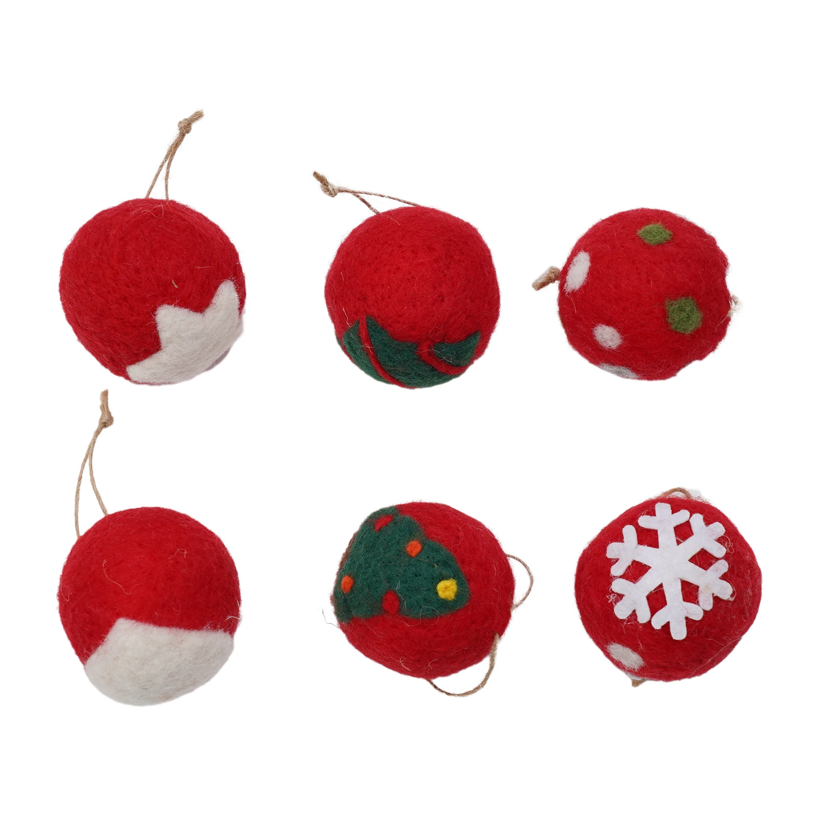 Boule de flocon de neige en feutre de laine pour Noël, décorations d'arbre, fête de mariage, ornements de vacances, 6 pièces, 36 pièces