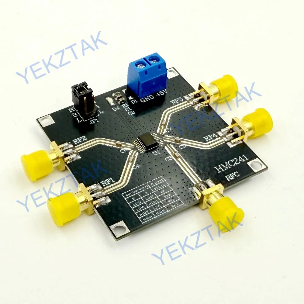 HMC241 LF-3.5 GHz RF single pole four throw switch, band switching