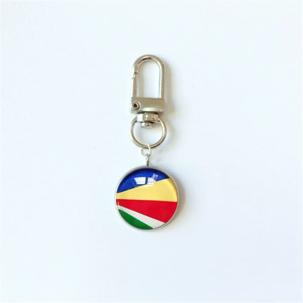 10 x Car Metal Keychain Door Buckle Style Keyring  For Algeria Seychelles Palau Bosnia Congo Libya Gabon Kenya Nigeria Flag