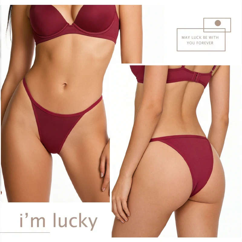 4Pcs/Set Spring Autumn Women Cotton Bikini Panties Sexy Low Waist Solid Color Brazilian Pants Ladies Summer Breathable Underwear