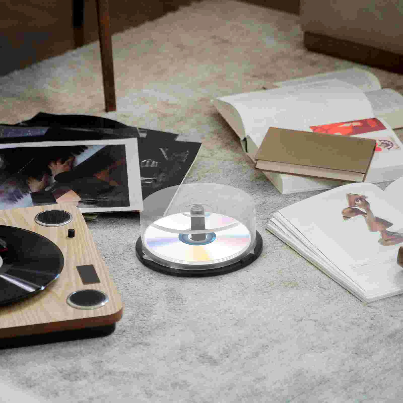 CD Secchio vuoto Contenitore Scatole di stoccaggio con coperchi Contenitori Cakebox Dvd Giostra Frigorifero