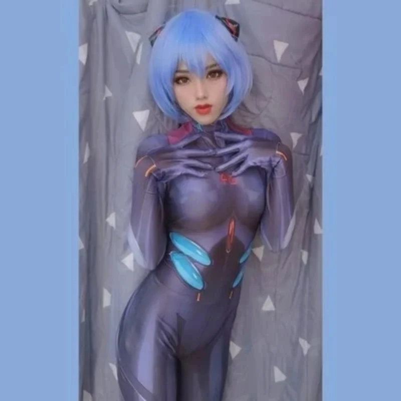Anime Black Rei 3.0 Cosplay Costumes Girls Woman Jumpsuits Ayanami Rei Zentai Halloween Bodysuit Adults Kids