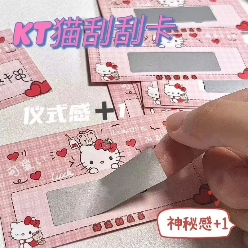 New Sanrio helloKitty creative cartoon game reward scratch card gift card simple and cute homemade diy scratch music wholesale