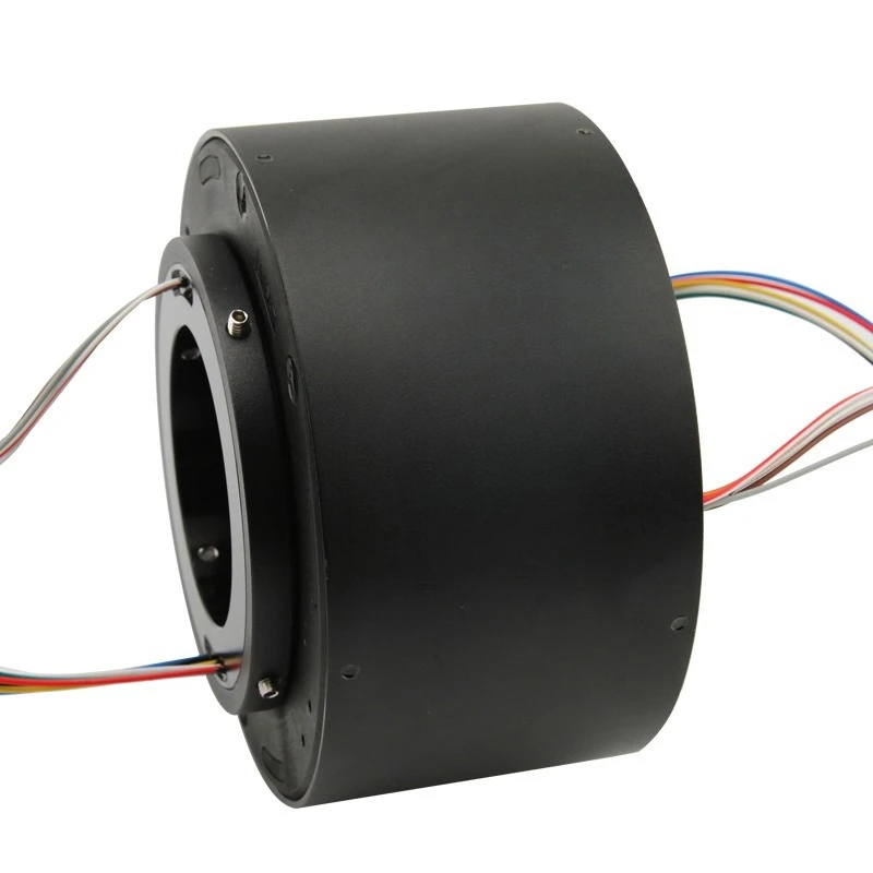 موصل دوار بمحرك مع خيار تيار متعدد القنوات لحلقات إيثرنت الانزلاقية في المعدات الصناعية المتعددة #1