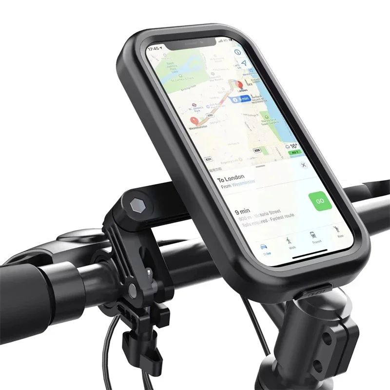1 STKS Waterdichte Case Motor Fiets Telefoonhouder 360 ° Draaibare verstelbare universele fietshouder, voor 4,7-6,8" mobiele telefoon
