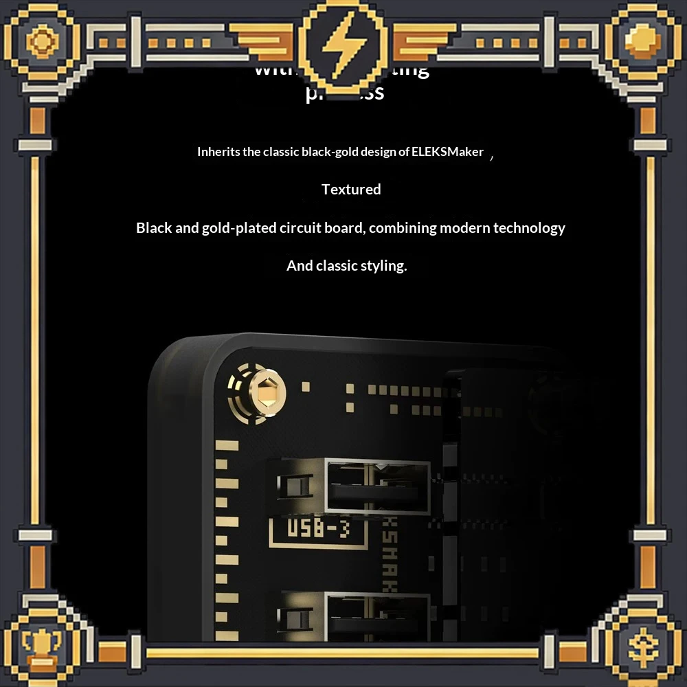 EleksMaker GEEKHUB Keyboard Custom RGB ambient light Keyboard Turn the knob to adjust the volume Custom keyboard Pc Accessory