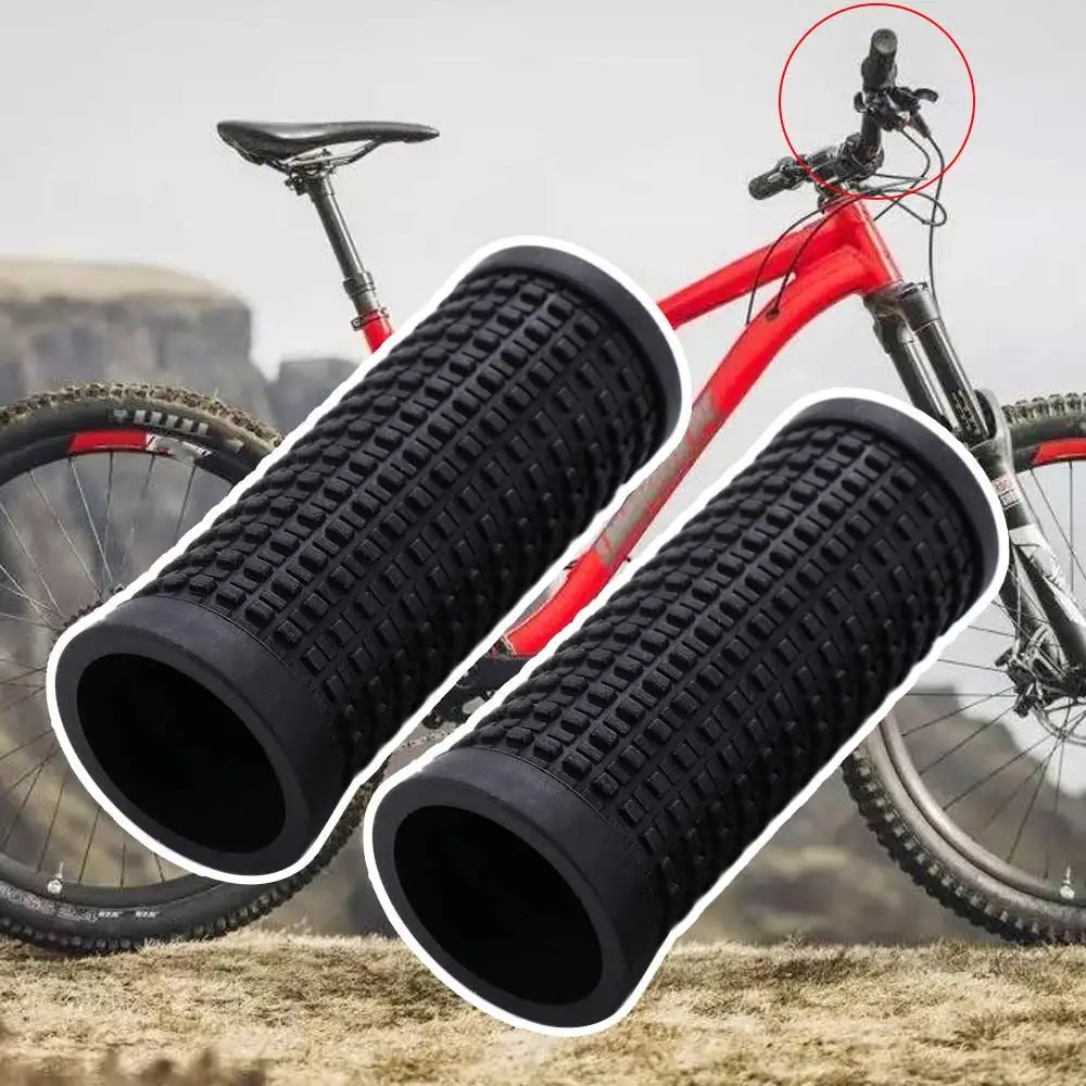 Black Handle Bar Grip 22.2x75mm Scooter Non Slip Bike Handlebar Grips Bike Grips Handlebar Protective Cover Short Bar Cover