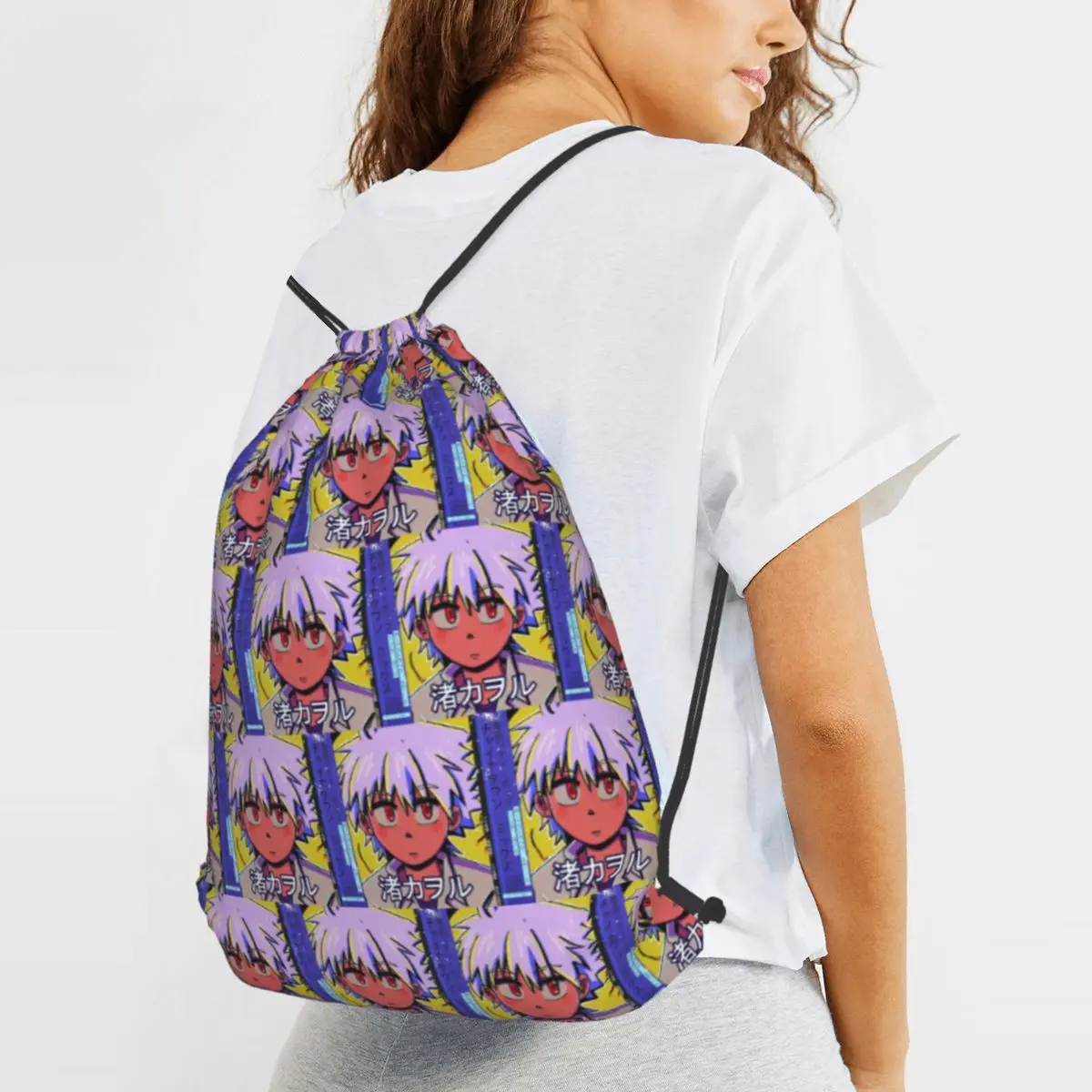 Mariya Takeuchi Backpacks Multi-function Drawstring Bags Storage Bag Book Bags for Man Woman Students