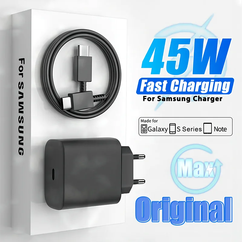 PD 45W USB Charger Fast Charger For Samsung Galaxy S23 Ultra Note10 Plus With USB C To Type C Quick Charge Cable Phone Adapter